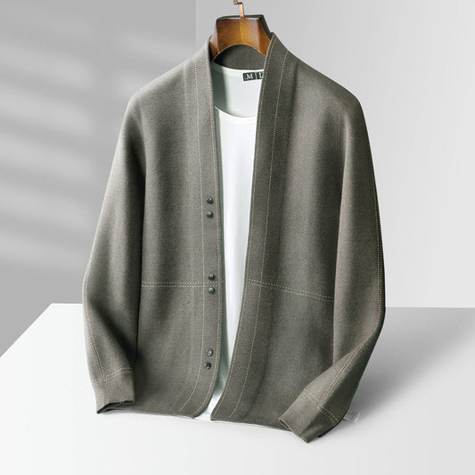Moderner Strukturierter Herren Cardigan mit Offener Front – Stylisch, Komfortabel & Vielseitig