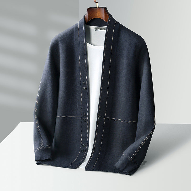 Moderner Strukturierter Herren Cardigan mit Offener Front – Stylisch, Komfortabel & Vielseitig