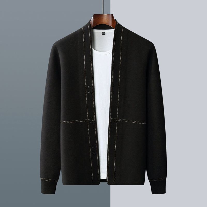 Moderner Strukturierter Herren Cardigan mit Offener Front – Stylisch, Komfortabel & Vielseitig