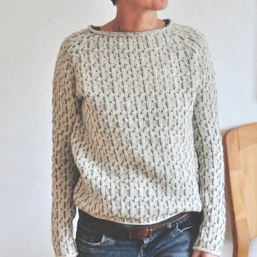 Warme Rundhals Strickpullover Damen | klassischer Winter-Look für kalte Tage