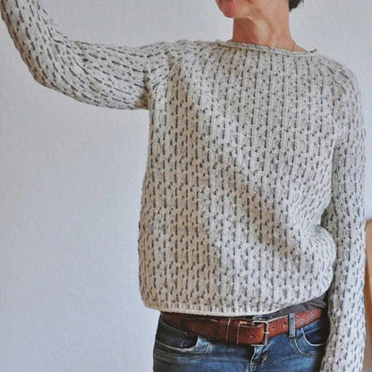 Warme Rundhals Strickpullover Damen | klassischer Winter-Look für kalte Tage