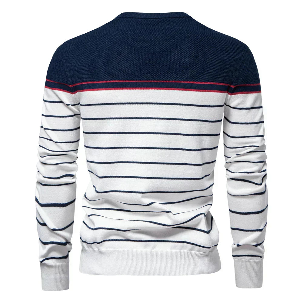 Maritimer Herrenpullover mit Streifen | Klassischer Look trifft bequemen Style