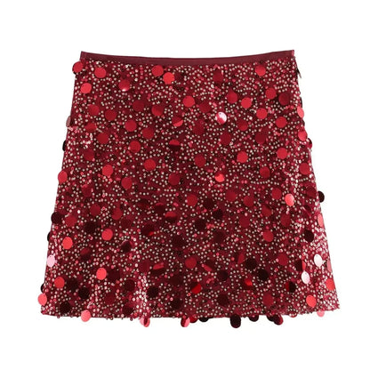 Thalira | Sexy Pailletten Minirock für Partys