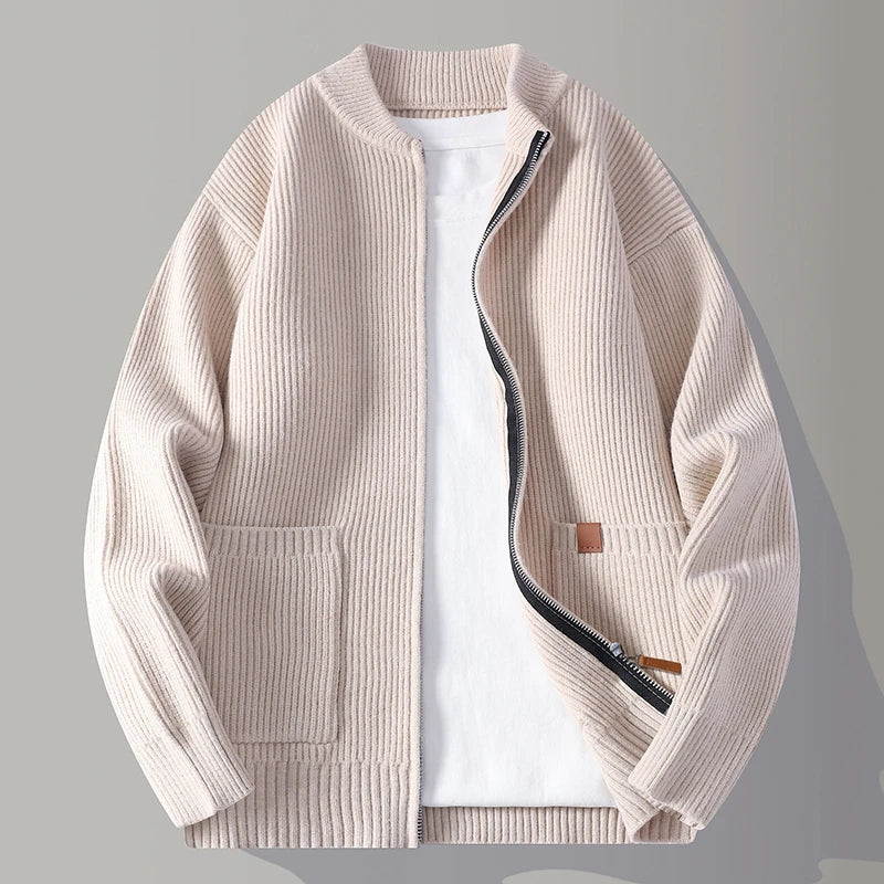 Herren Strickjacke mit Reißverschluss | Moderner Freizeit-Look & Komfort