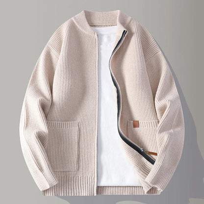 Herren Strickjacke mit Reißverschluss | Moderner Freizeit-Look & Komfort