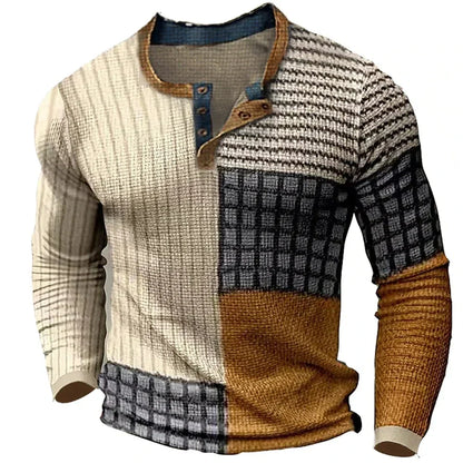 Matthis | Herren Rundhals Kaschmir Pullover in Multicolor Blockdesign – Stilvoll und Warm