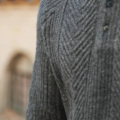 Eleganter Herren Kaschmir Strickpullover mit Polokragen – Luxuriös, Warm & Zeitlos
