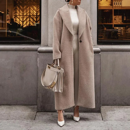 Damen Maxi-Wollmantel mit weiter Silhouette | Eleganz & Winterkomfort