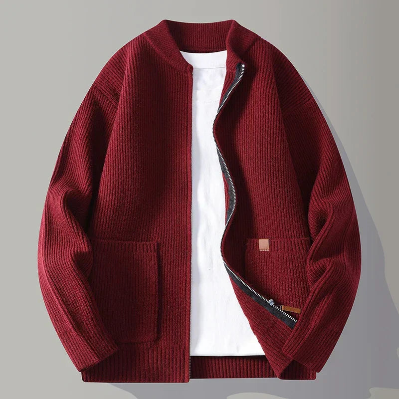 Herren Strickjacke mit Reißverschluss | Moderner Freizeit-Look & Komfort