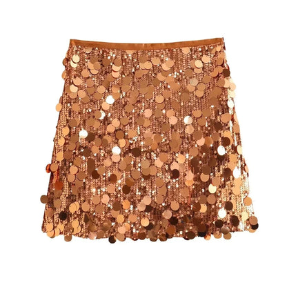 Thalira | Sexy Pailletten Minirock für Partys