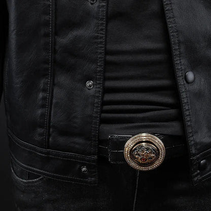 Herren Kunstlederjacke | Klassischer Stil mit maskulinem Charme