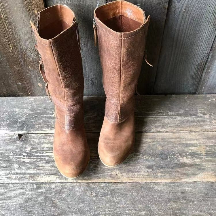 Kunstleder Damenstiefel mit Reißverschluss | Eleganz und Komfort für jeden Tag