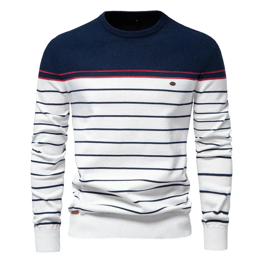 Maritimer Herrenpullover mit Streifen | Klassischer Look trifft bequemen Style