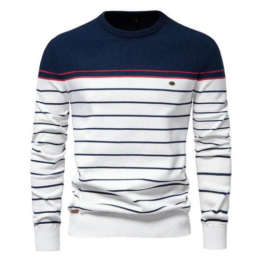 Maritimer Herrenpullover mit Streifen | Klassischer Look trifft bequemen Style
