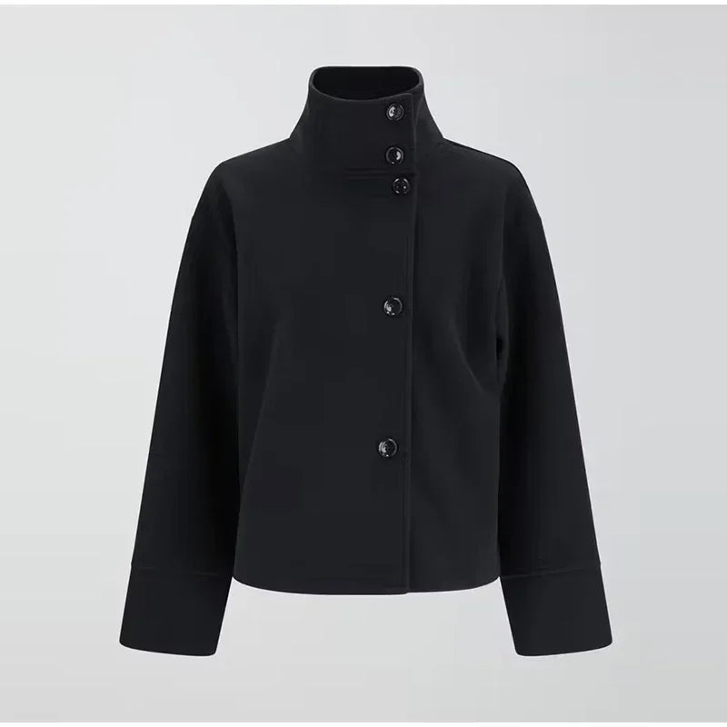 Elegante Damen Kurzjacke mit Stehkragen | Minimalistische Raffinesse für jeden Anlass
