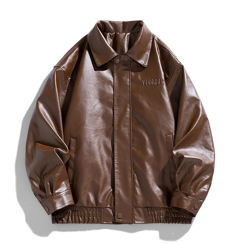 Oversize Herrenjacke aus Kunstleder | Urbaner Streetstyle trifft maskuline Coolness