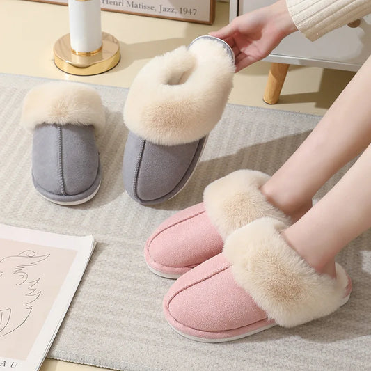 Kristin | Damen Plush Indoor Mules Hausschuhe mit weichem Futter & kuscheligem Komfort