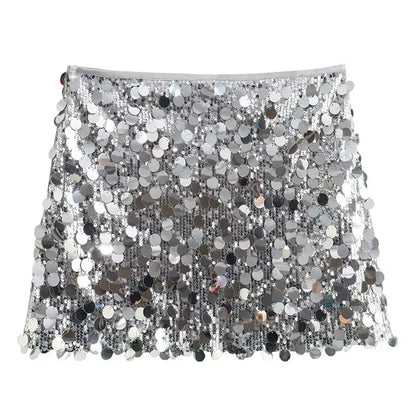 Thalira | Sexy Pailletten Minirock für Partys