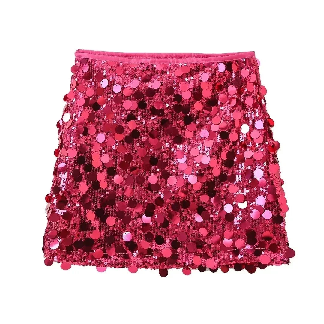 Thalira | Sexy Pailletten Minirock für Partys