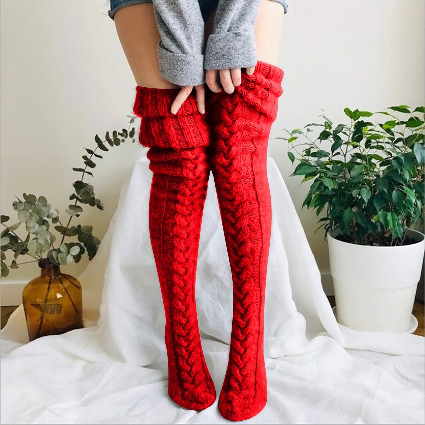 Overknee-Stricksocken Damen | Warm, Gemütlich & Elegant