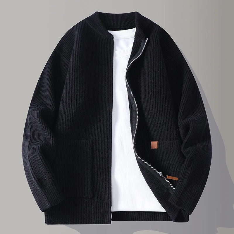 Herren Strickjacke mit Reißverschluss | Moderner Freizeit-Look & Komfort