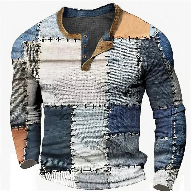 Matthis | Herren Rundhals Kaschmir Pullover in Multicolor Blockdesign – Stilvoll und Warm