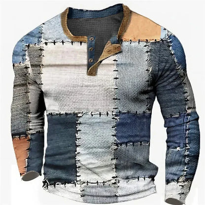 Matthis | Herren Rundhals Kaschmir Pullover in Multicolor Blockdesign – Stilvoll und Warm