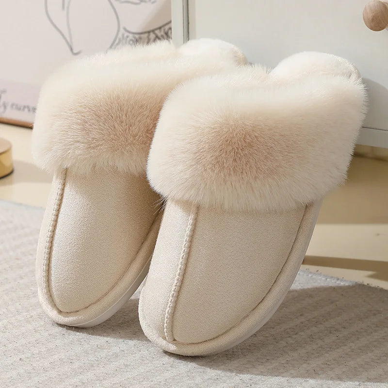 Kristin | Damen Plush Indoor Mules Hausschuhe mit weichem Futter & kuscheligem Komfort