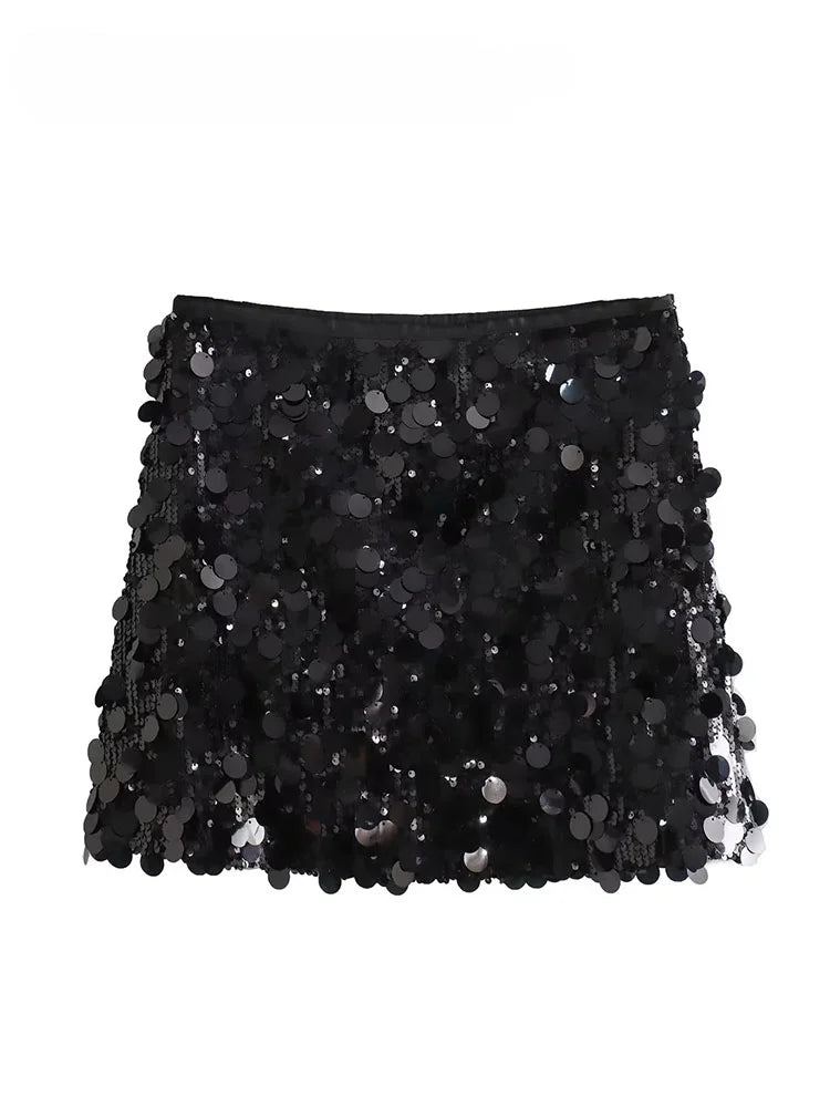 Thalira | Sexy Pailletten Minirock für Partys