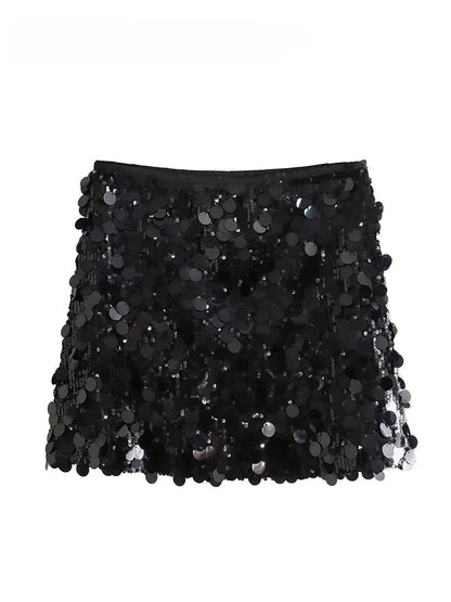 Thalira | Sexy Pailletten Minirock für Partys