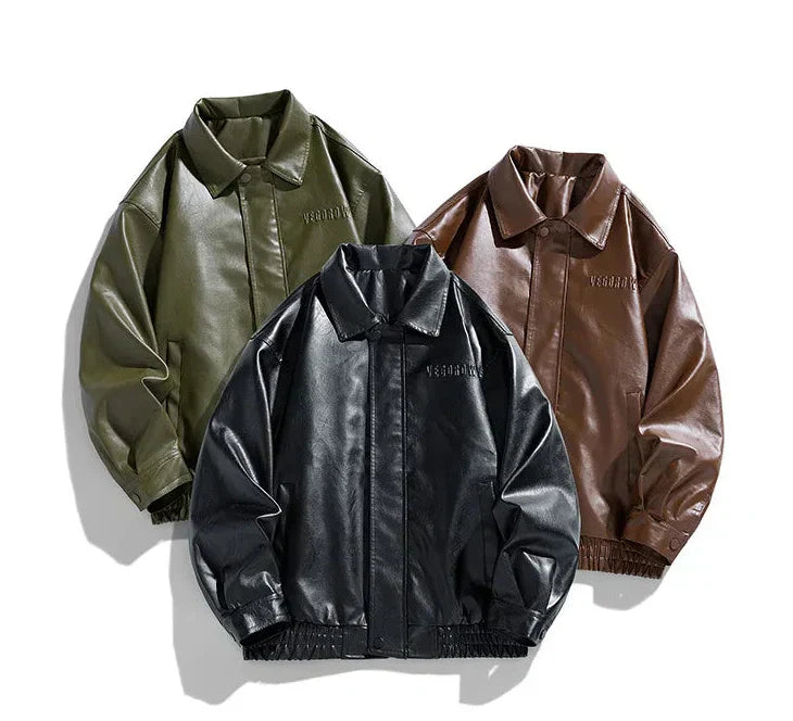 Oversize Herrenjacke aus Kunstleder | Urbaner Streetstyle trifft maskuline Coolness