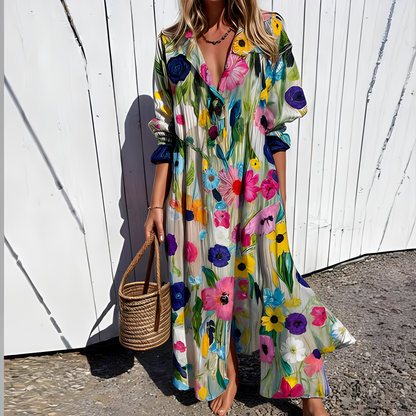 Damen Sommerkleid lang – Elegantes Kleid für warme Tage, Urlaub und besondere Anlässe