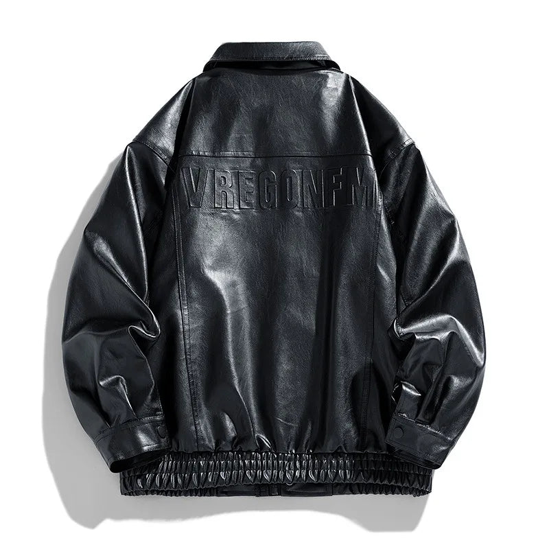 Oversize Herrenjacke aus Kunstleder | Urbaner Streetstyle trifft maskuline Coolness