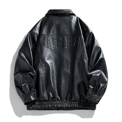 Oversize Herrenjacke aus Kunstleder | Urbaner Streetstyle trifft maskuline Coolness