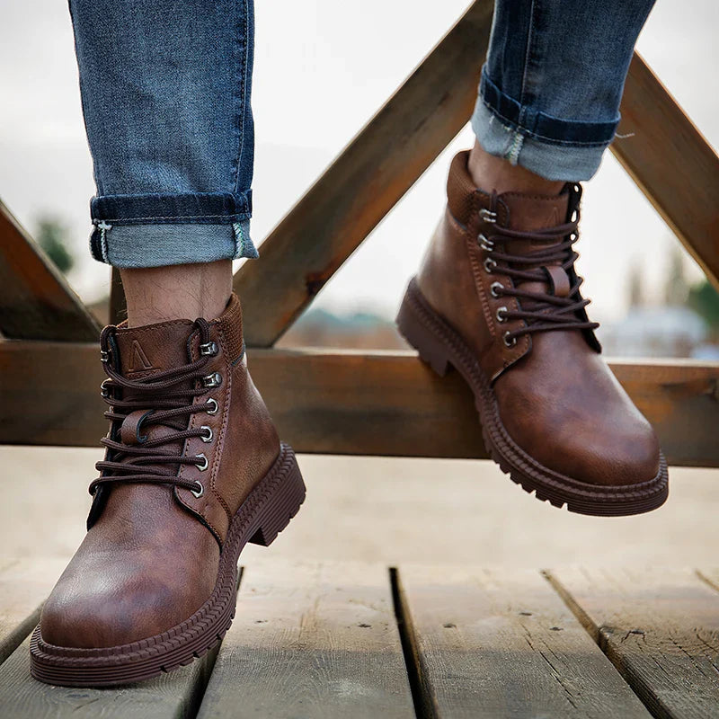 Iverson | Herren wasserdichte Stahlkappen-Sicherheitsstiefel mit rutschfester Sohle