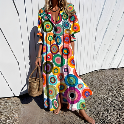 Damen Sommerkleid lang – Elegantes Kleid für warme Tage, Urlaub und besondere Anlässe