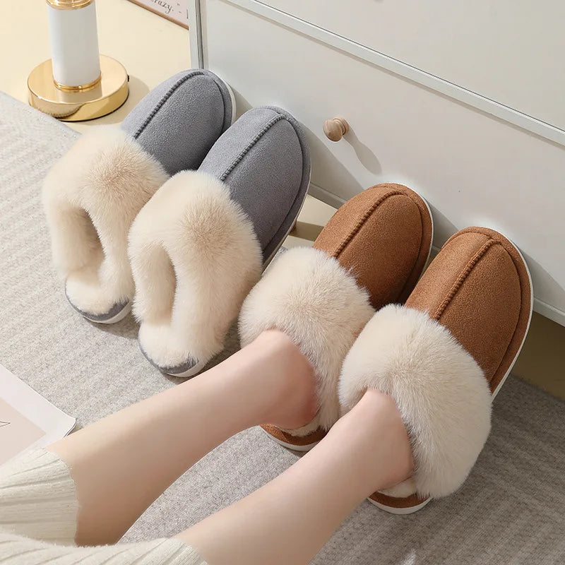 Kristin | Damen Plush Indoor Mules Hausschuhe mit weichem Futter & kuscheligem Komfort
