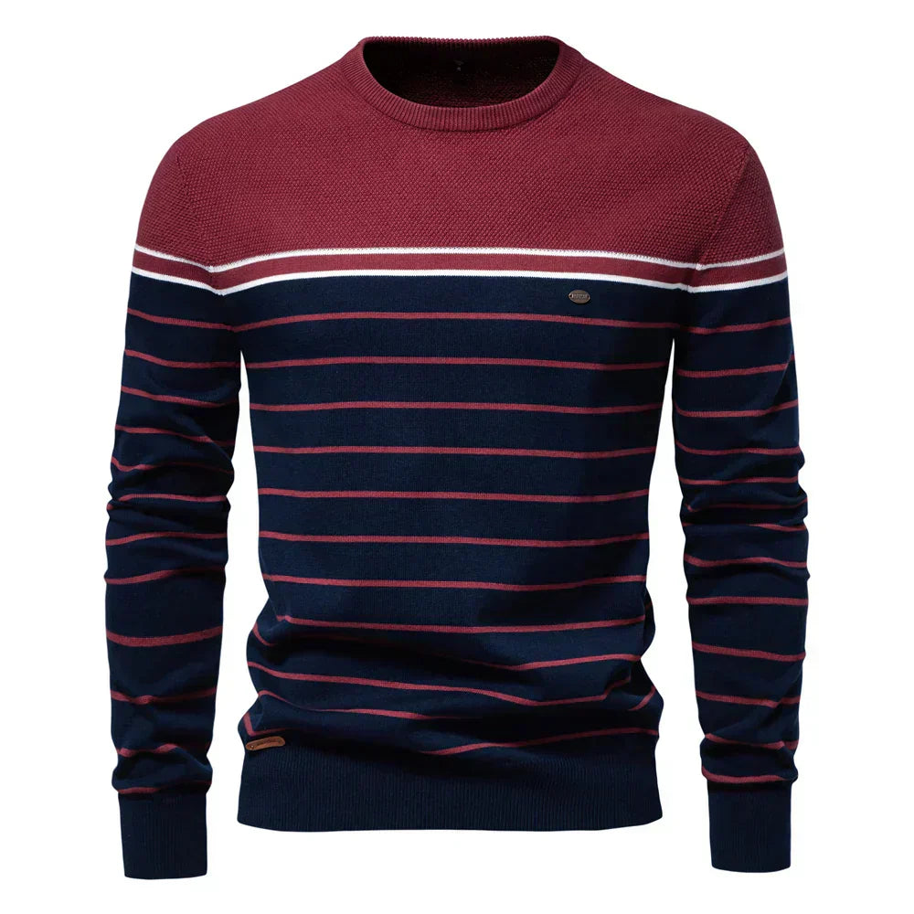 Maritimer Herrenpullover mit Streifen | Klassischer Look trifft bequemen Style