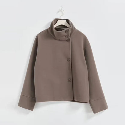 Elegante Damen Kurzjacke mit Stehkragen | Minimalistische Raffinesse für jeden Anlass