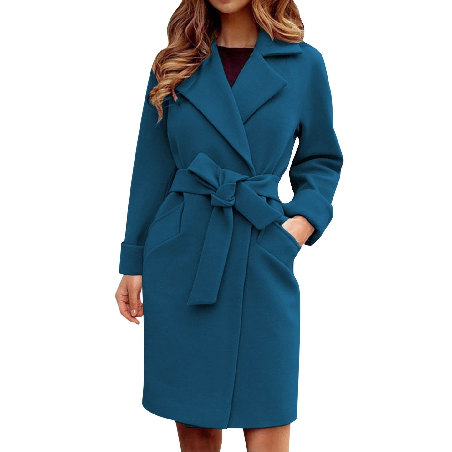 Katarino | Langer Kaschmir-Trenchcoat mit Knopfsystem in kräftigen Farben