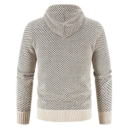 Wyatt | Herren Strickjacke mit Kapuze & Futter | Warme Winterjacke mit Reißverschluss