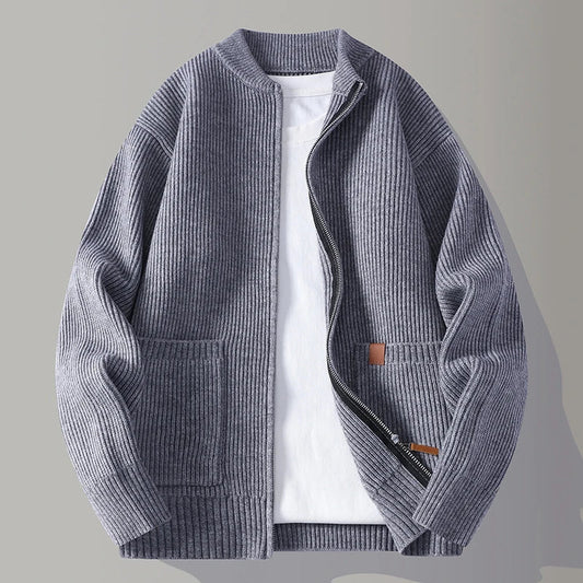 Herren Strickjacke mit Reißverschluss | Moderner Freizeit-Look & Komfort