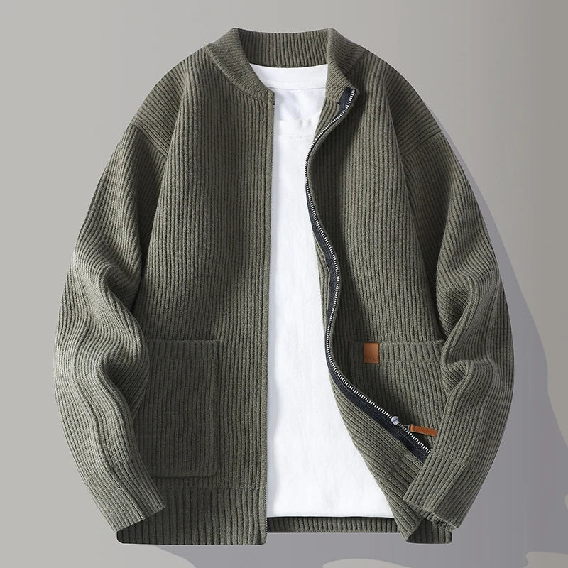 Herren Strickjacke mit Reißverschluss | Moderner Freizeit-Look & Komfort