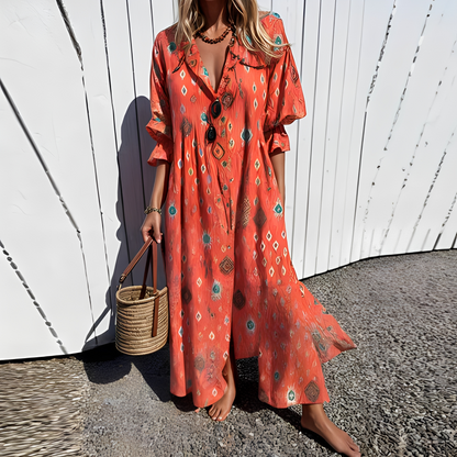 Damen Sommerkleid lang – Elegantes Kleid für warme Tage, Urlaub und besondere Anlässe