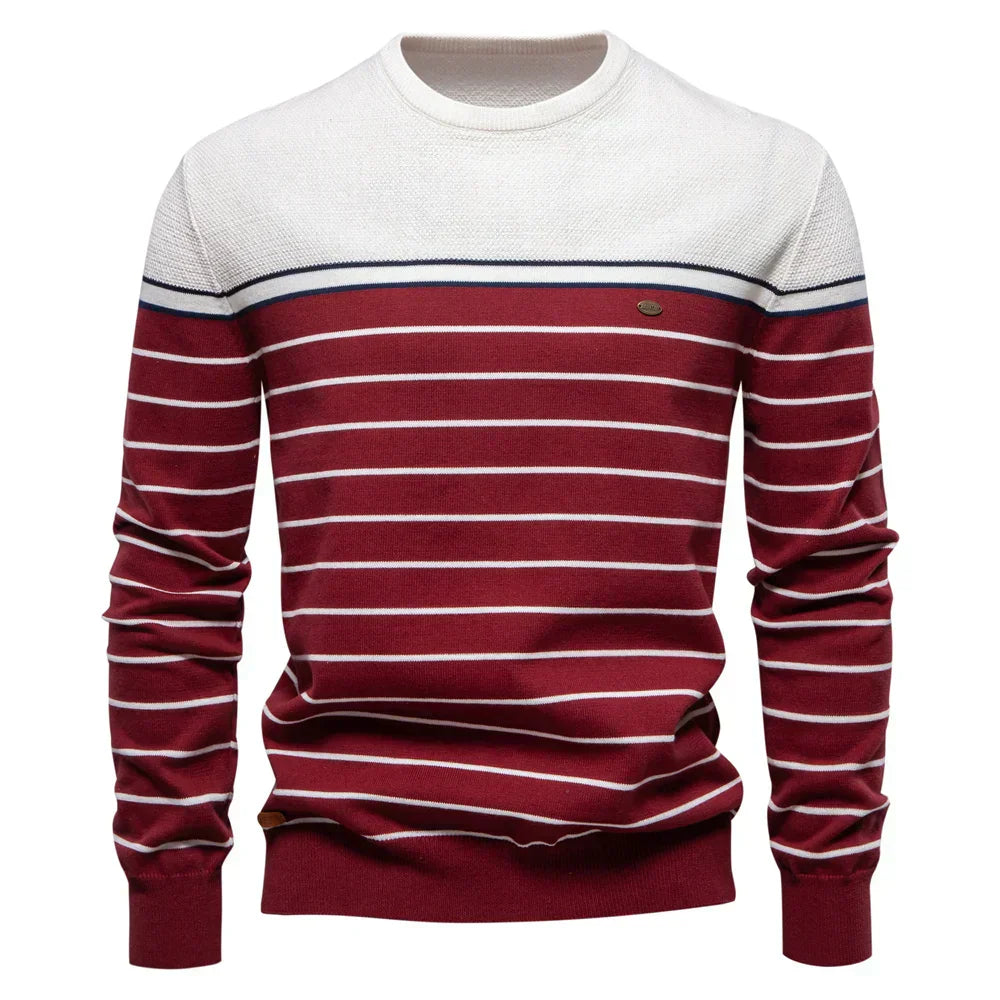 Maritimer Herrenpullover mit Streifen | Klassischer Look trifft bequemen Style