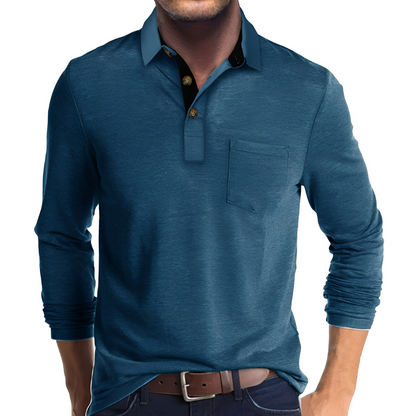 Lässiges Herren Langarm-Poloshirt – Komfortabel, Modern & Vielseitig