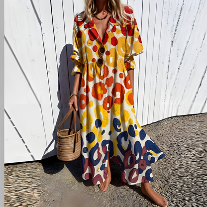 Damen Sommerkleid lang – Elegantes Kleid für warme Tage, Urlaub und besondere Anlässe
