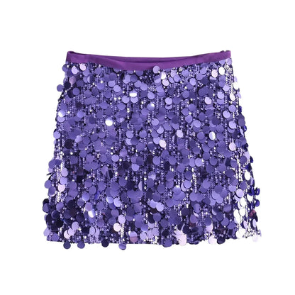 Thalira | Sexy Pailletten Minirock für Partys