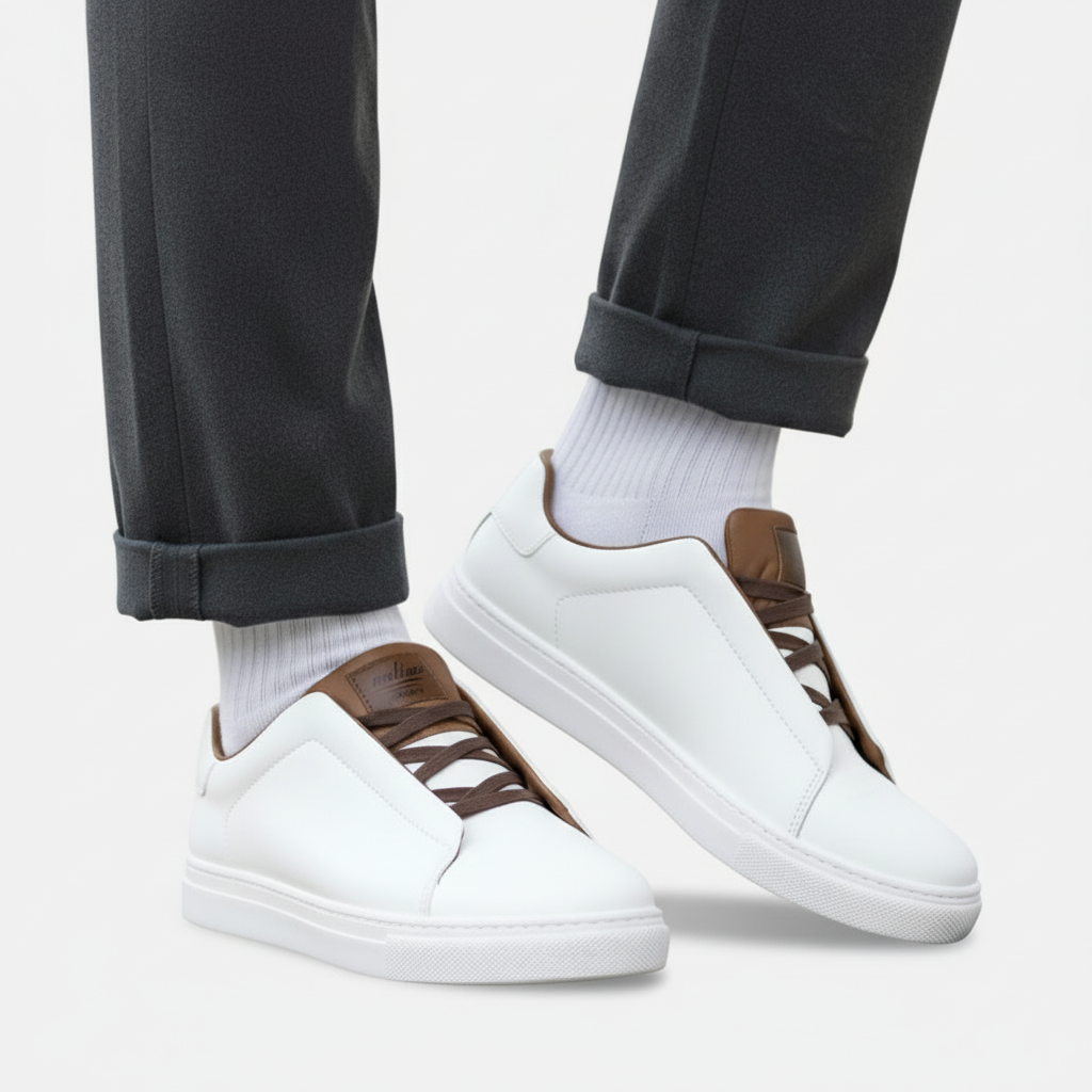 Slip-On Leder-Sneaker für Herren | Bequeme Casual-Schuhe