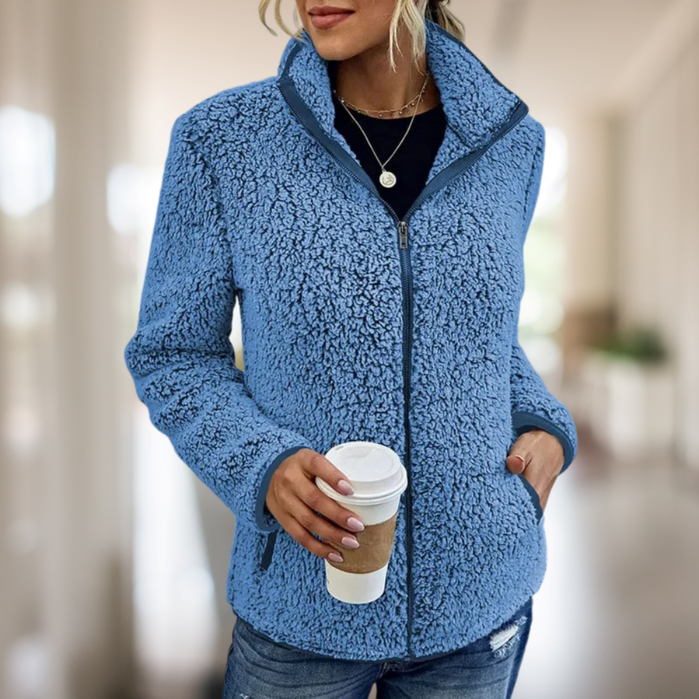 Damen Fleecejacke mit Reißverschluss – Warm, Bequem & Vielseitig